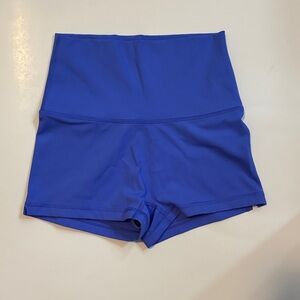 Women's Aerie Blue High-Waisted Biker Shorts, inseam 2